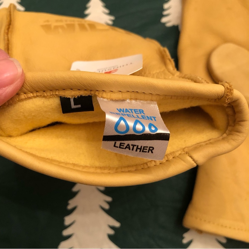 🎉HP🎉MINNESOTA WILD 3M Thinsulate Tan Leather Gloves 🏒 - Picture 5 of 9